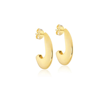 Miriad Hoops- Brushed 18K Gold Plated