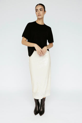 Sequin Midi Skirt