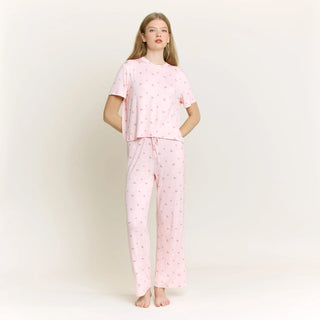 All American Tee Pant Set, Flora Strawberries