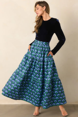 Fontaine Maxi Dress, Fan Fete Blue