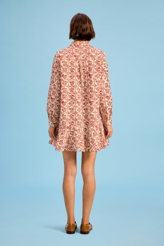 Polly Dress, Brick Bloom, Brick Bloom