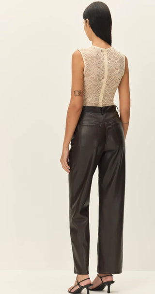 Marlow Vegan Leather Pant, Espresso