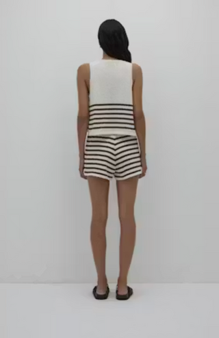 Marika Knit Short, Walnut Stripe
