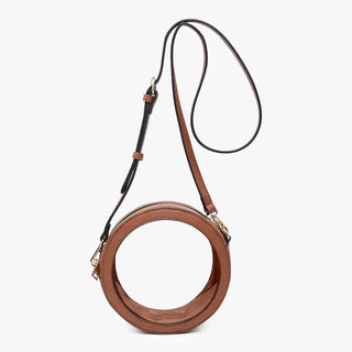 Lilibet Clear Circular Stadium Crossbody Bag  - Brown
