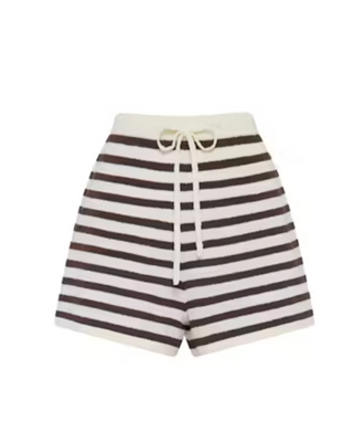 Marika Knit Short, Walnut Stripe