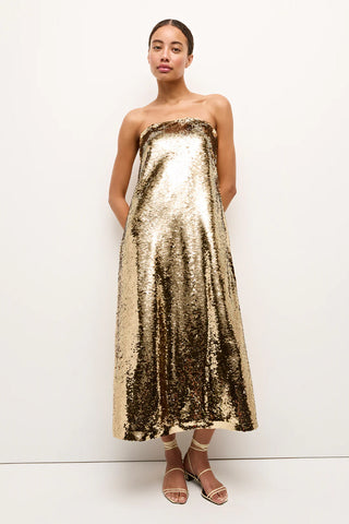 Nalonie Sequin Dress - Taupe