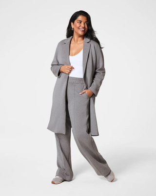 Spanx AirEssentials Long Jacket- Medium Grey Heather