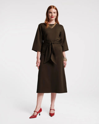 Whitney Wrap Dress in Olive