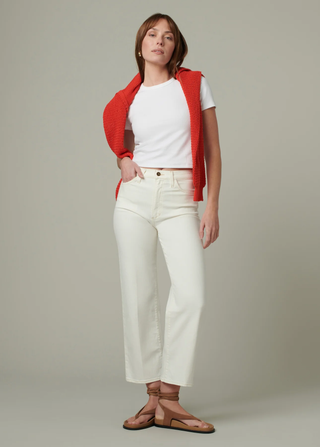 The Blake Wide Leg in Milk