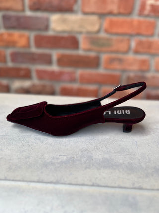 Salones Slingback in Carmin