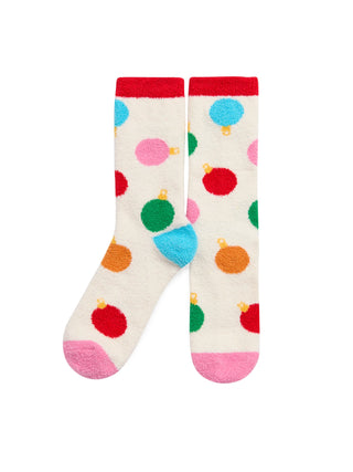 ORNAMENT SOCKS,IVORY