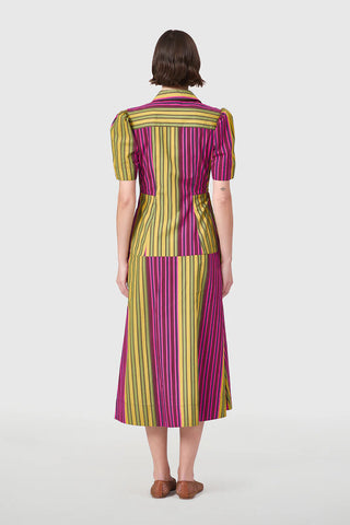 Clark Dress, Wildberry Stripes