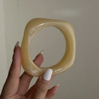 Irregular Acrylic Resin Bangle Bracelets