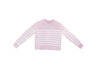 Blush White Stripe Sweater