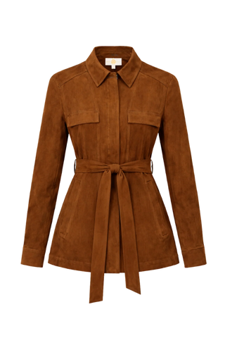 Hannah Suede Jacket, Brown